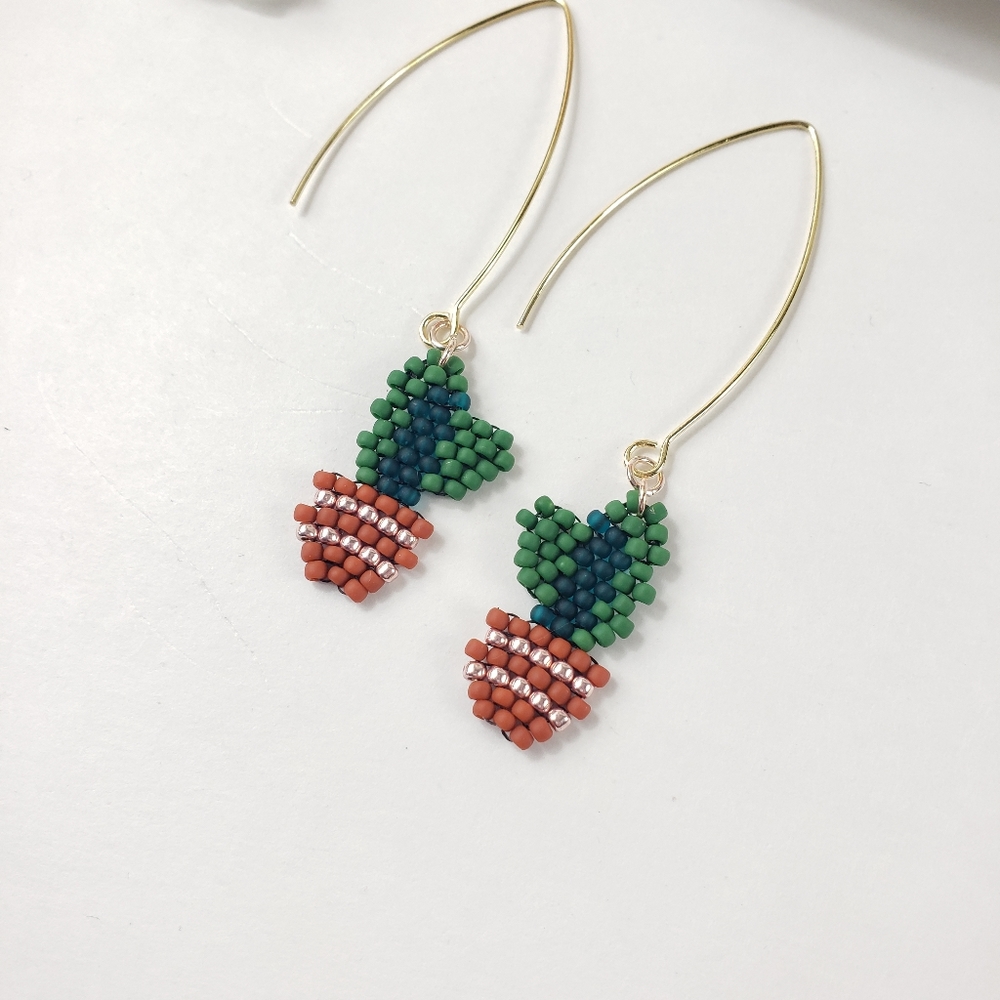 Mini Cactus Earrings